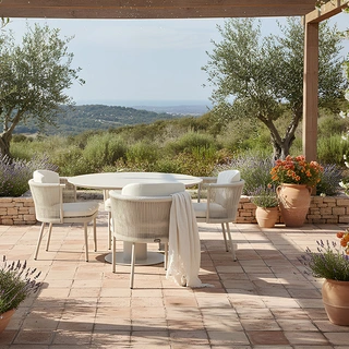 Hartman Girona Dining Tuintafel Ø120 cm - Sand - afbeelding 2