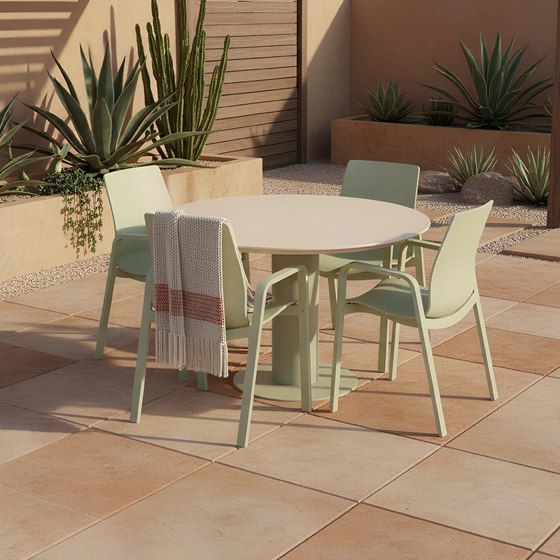 Hartman Girona Dining Tuintafel Ø120 cm - Soft Green - afbeelding 2
