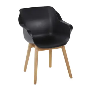 Hartman Sophie Teak Armstoel - Carbon Black | Tuincentrum De Boet