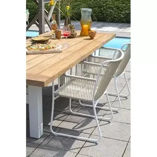 Hartman Sophie Yasmani Tuintafel 240x100 cm - Wit - afbeelding 4