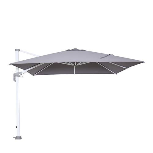 Garden Impressions Hawaii Zweefparasol 300x300 - Wit/Lichtgrijs - afbeelding 1