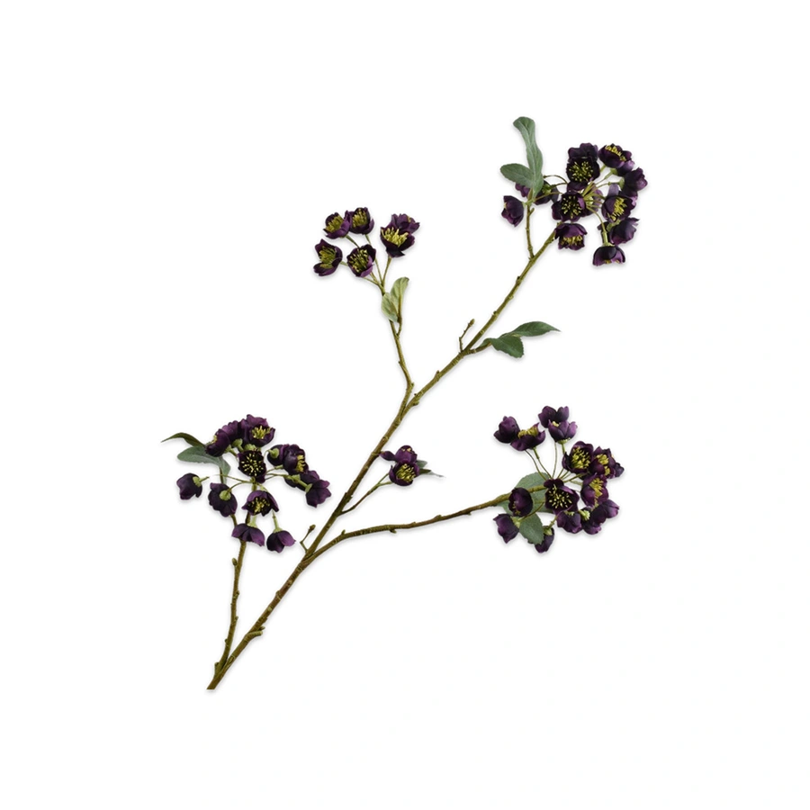 Kunstbloem Helleborus Bordeaux - 100 cm