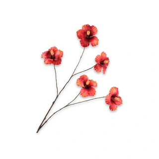 Silk-ka Kunst Hibiscus tak Oranje 136 cm