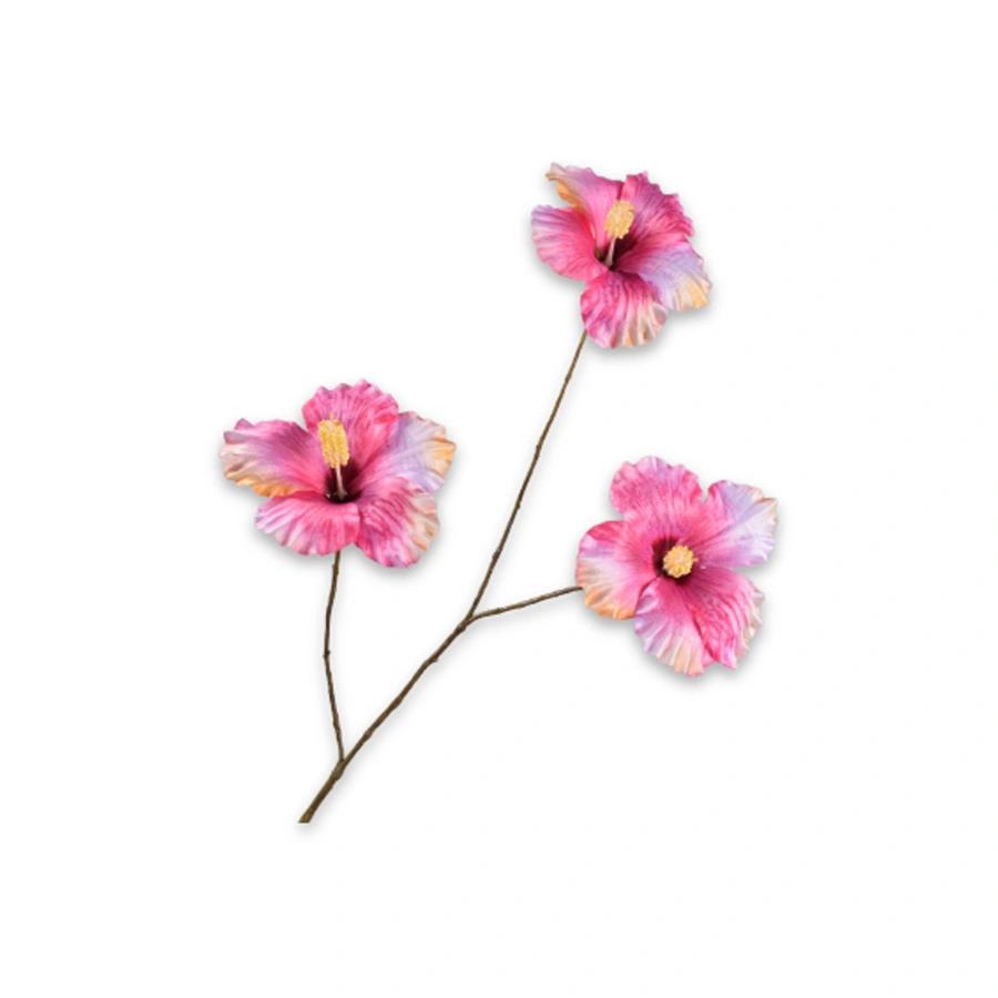 Silk-ka Kunst Hibiscus tak Roze 124 cm
