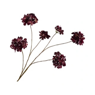 Kunstbloem Hortensia Bordeaux - 121 cm - afbeelding 1
