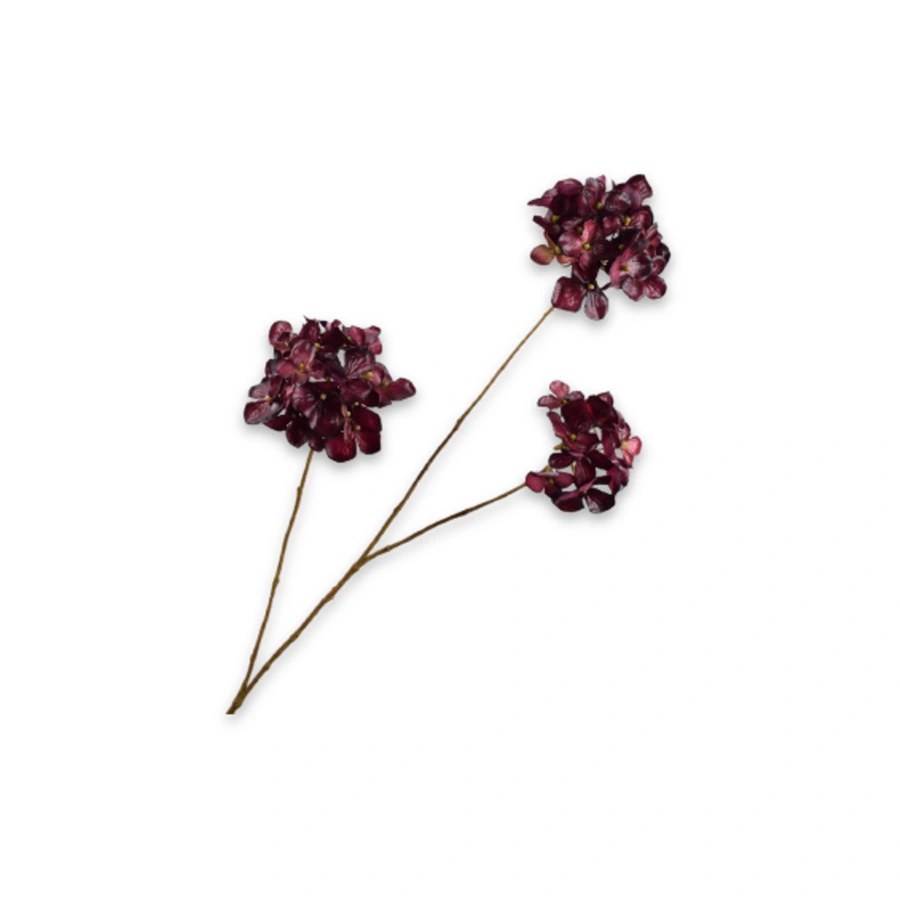 Kunstbloem Hortensia Bordeaux - 85 cm