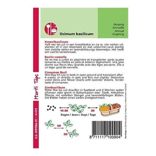 Horti Tops Basilicum Kaneelsmaak - afbeelding 2