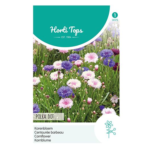 Horti Tops Centaurea, Korenbloem Polka Dot gemengd - afbeelding 1