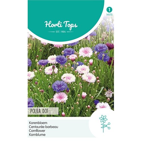 Horti Tops Centaurea, Korenbloem Polka Dot gemengd - afbeelding 1