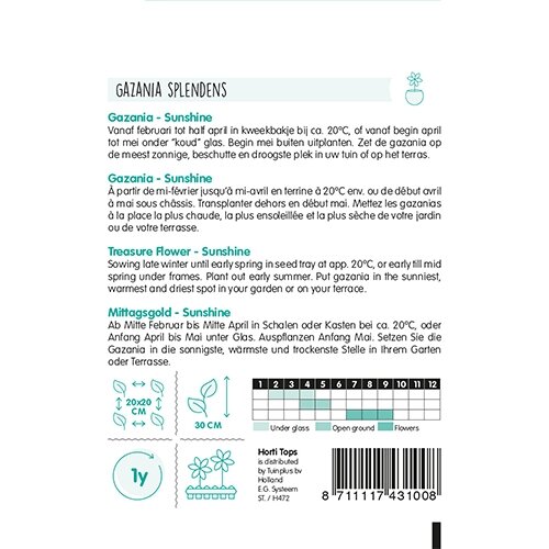 Horti Tops Gazania Sunshine gemengd - afbeelding 2