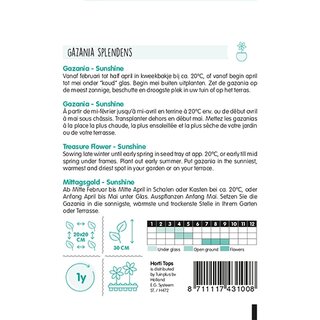 Horti Tops Gazania Sunshine gemengd - afbeelding 2
