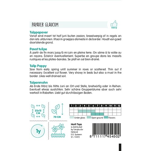 Horti Tops Papaver, Tulppapaver - afbeelding 2