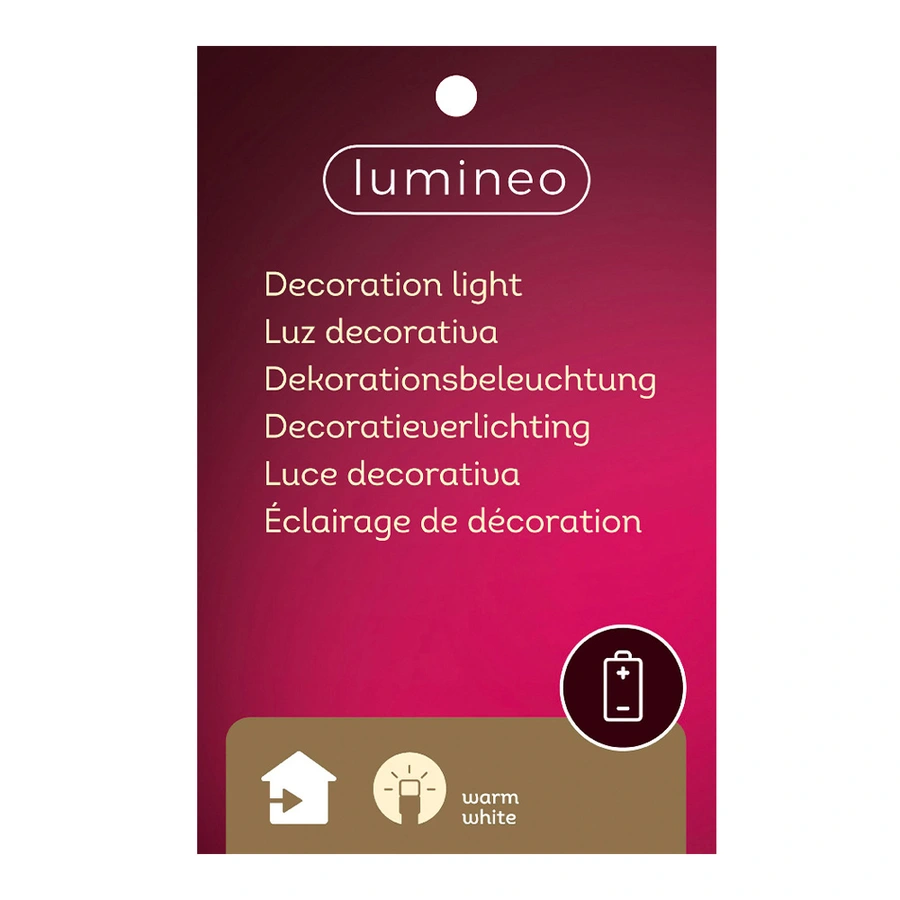 LED Huisje Magnesium Rood - 36,5 cm - afbeelding 3