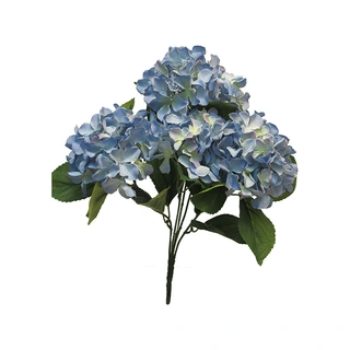 Kunstbloem Hydrangea Rabe x5 blue 45cm