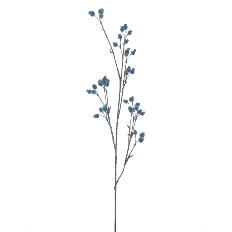 Kunsttak Ilex Berry Spray Abrest Blauw - 87 cm