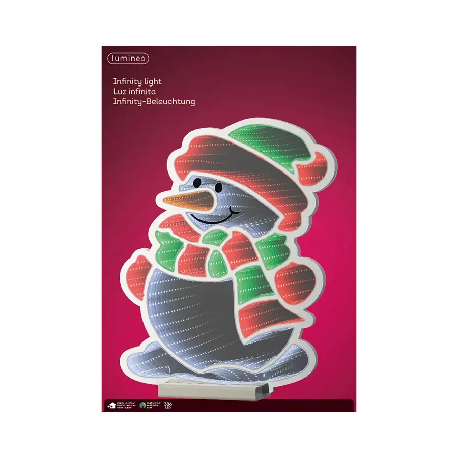 LED Infinity Lights Sneeuwpop - 59,2x5x60 cm - afbeelding 2