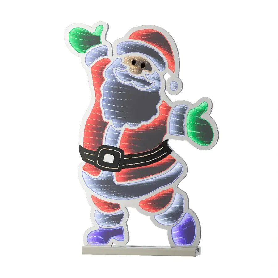 LED Infinity Lights Kerstman - 83x5x120 cm - afbeelding 1