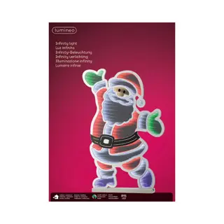 LED Infinity Lights Kerstman - 83x5x120 cm - afbeelding 2