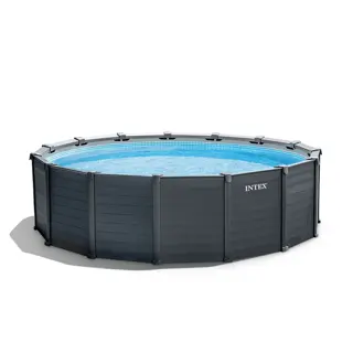 Intex Graphite Panel Pool Rond Set - Ø478x124 cm - afbeelding 1