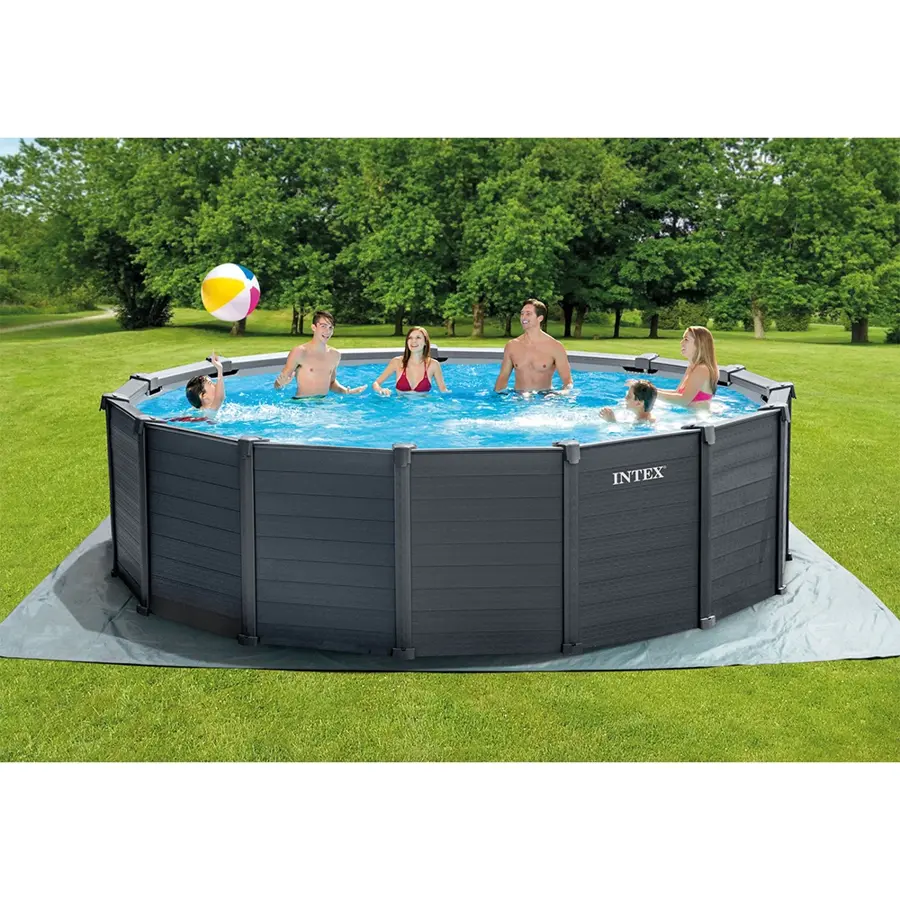 Intex Graphite Panel Pool Rond Set - Ø478x124 cm - afbeelding 3