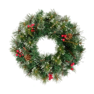 Kerstkrans Ipswich Snowy - Ø50 cm - afbeelding 1