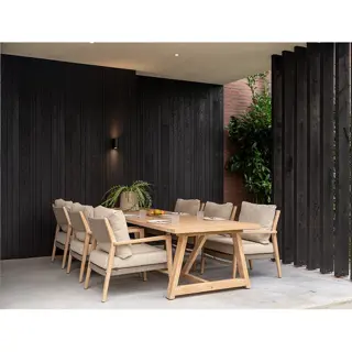 4 Seasons Outdoor Julia Low Dining Tuinstoel - Brushed Teak - afbeelding 5