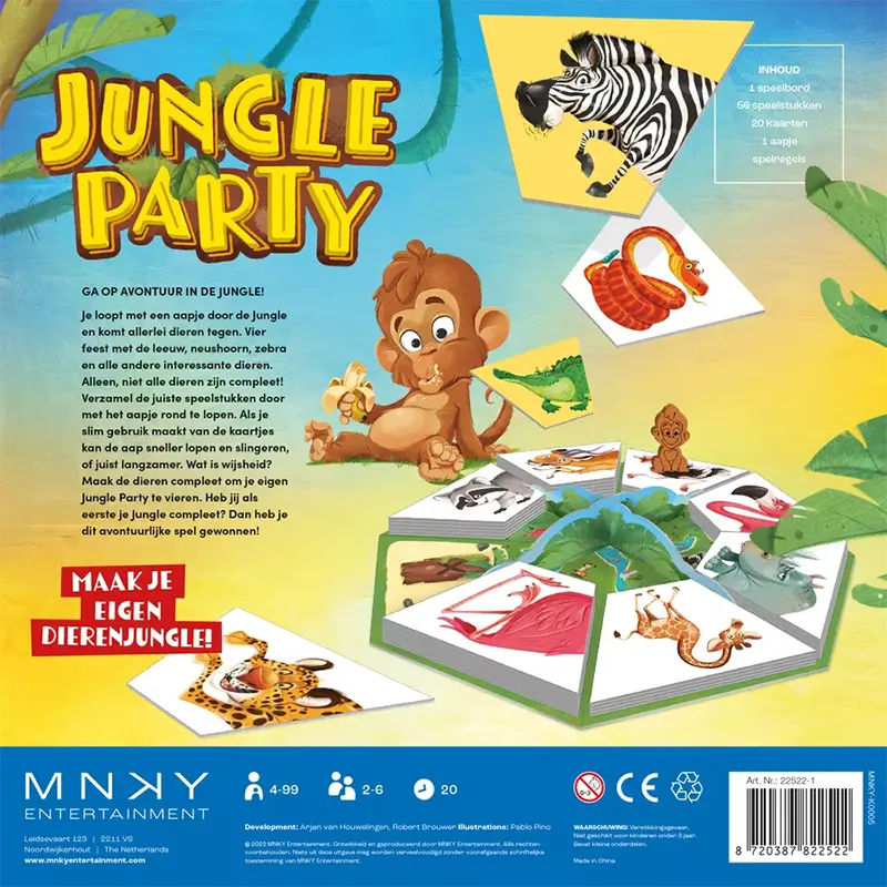 Jungle Party Bordspel - afbeelding 5
