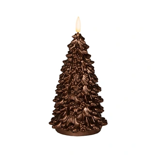 LED Kaars Boompje Ø9,5x20 cm - Brons - afbeelding 2