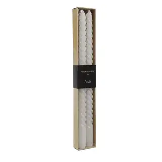 Countryfield Kaars Twirly 30 cm 2 st. - Wit - afbeelding 1