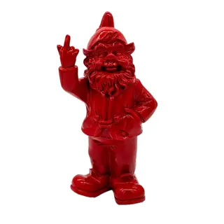 Stoobz Tuinkabouter met Middelvinger - Rood | Tuincentrum De Boet