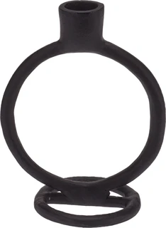Kandelaar Circle Zwart - 15 cm