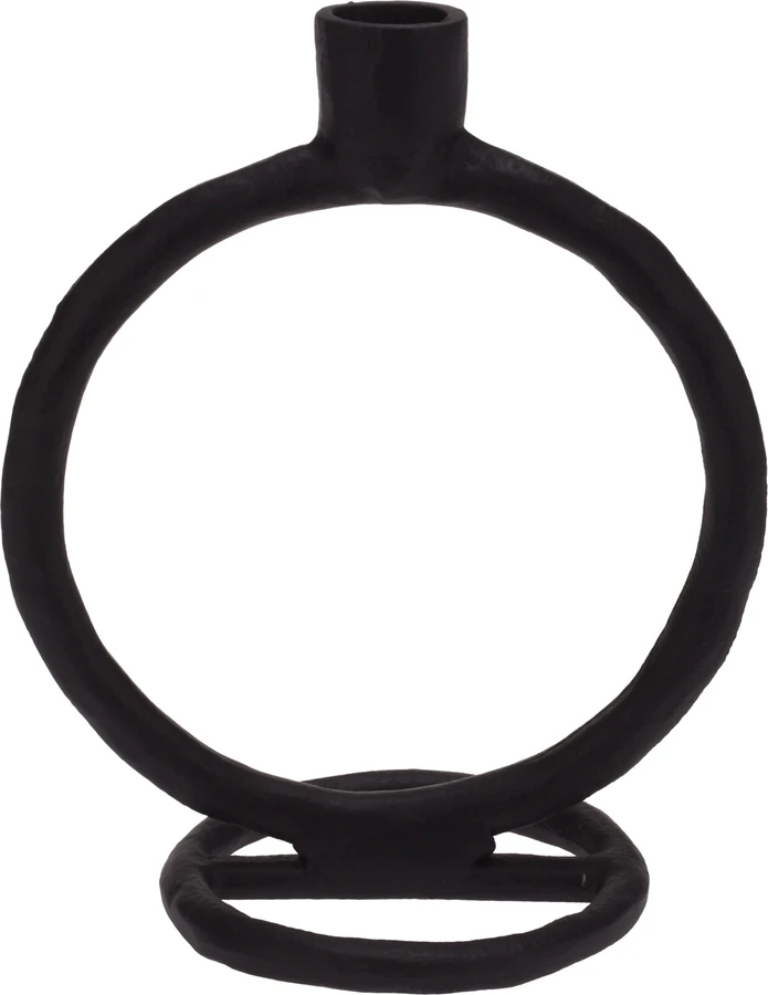 Kandelaar Circle Zwart - 19 cm