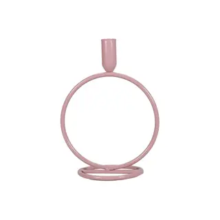 Kandelaar Big Circle Roze - 16x12x24 cm