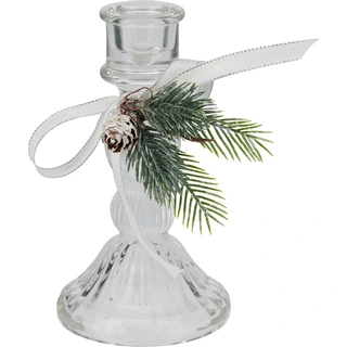 Kandelaar Strik Zilver - Ø8,5x13,5 cm