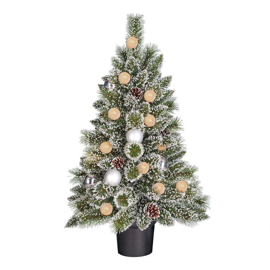 Black Box Mini Kunstkerstboom Kaprun Frosted Groen - 90 cm
