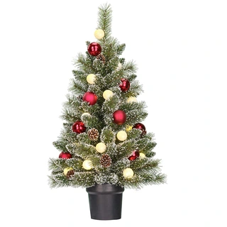 Black Box Mini Kunstkerstboom Kaprun Frosted Groen - Ø51x90 cm