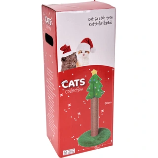 Kerst Kattenkrabpaal - 35x60 cm - afbeelding 2