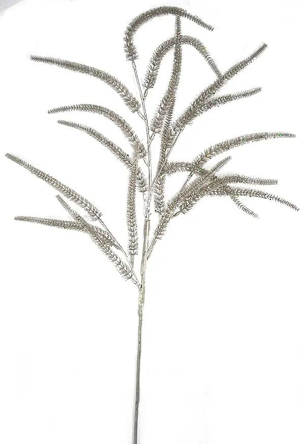 Kunst Kattenstaart Tak Zilver - 90 cm