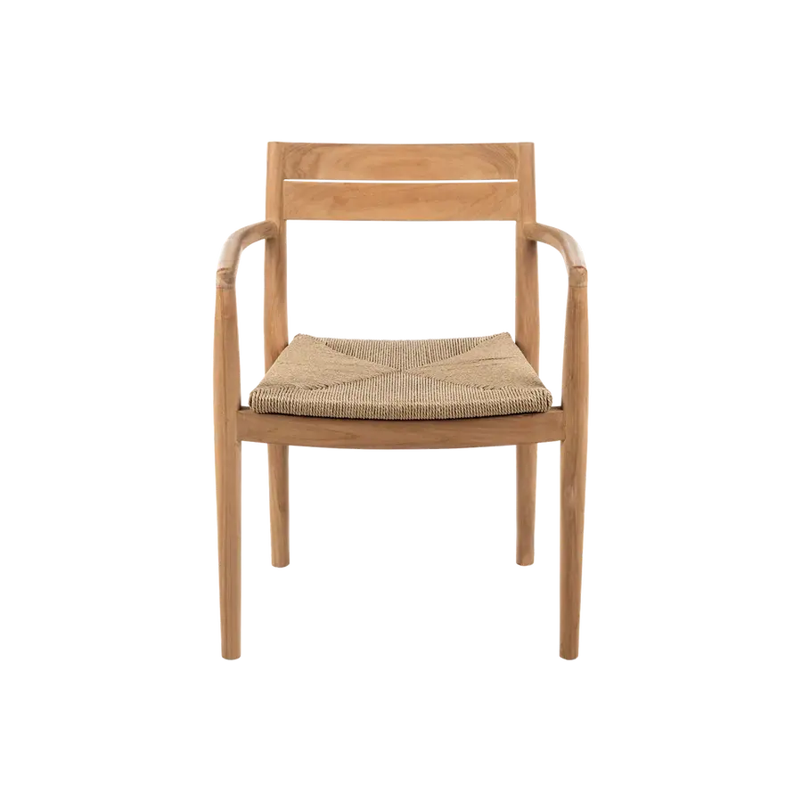 Kayu Teak Tuinstoel Gevlochten - afbeelding 2