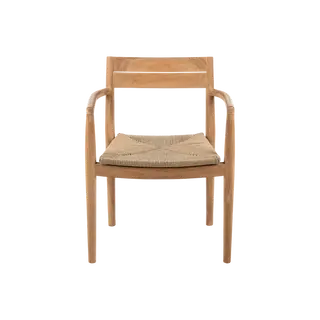 Kayu Teak Tuinstoel Gevlochten - afbeelding 2