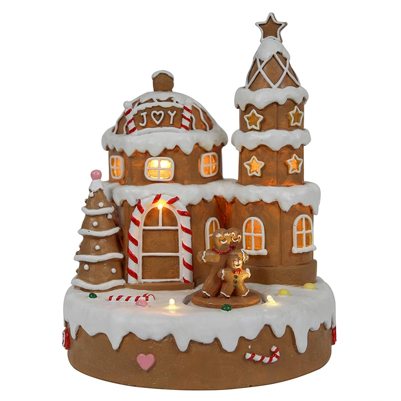 Kerst Snoephuis LED & Muziek - 23 cm