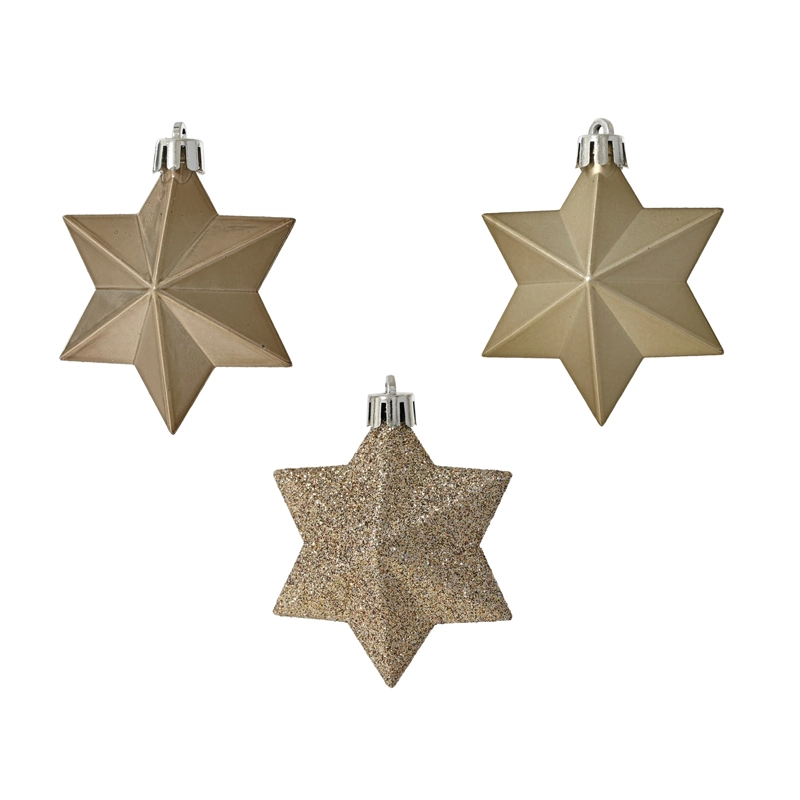 Kerst Ster Smokey Parel - 12 st - afbeelding 2