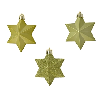 Kerst Ster Warm Pistache - 12 st - afbeelding 2
