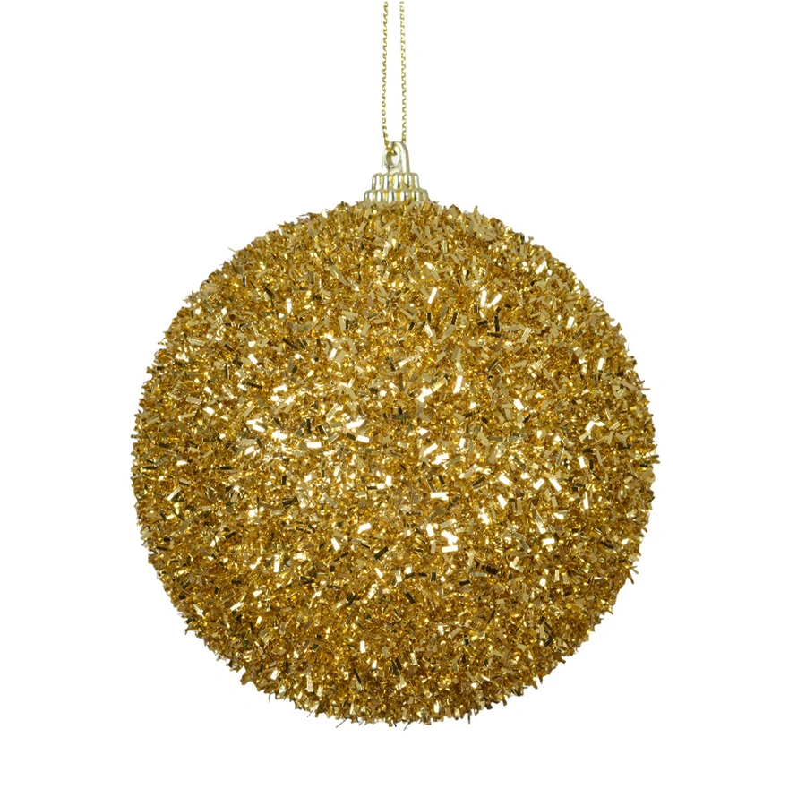 Kerstbal Glitter Tinsel Foam - Goud