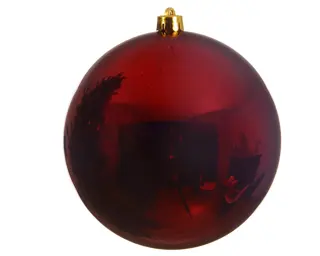 Kerstbal Glans XL - Ossenbloed