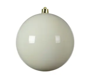 Kerstbal Glans XL - Wolwit