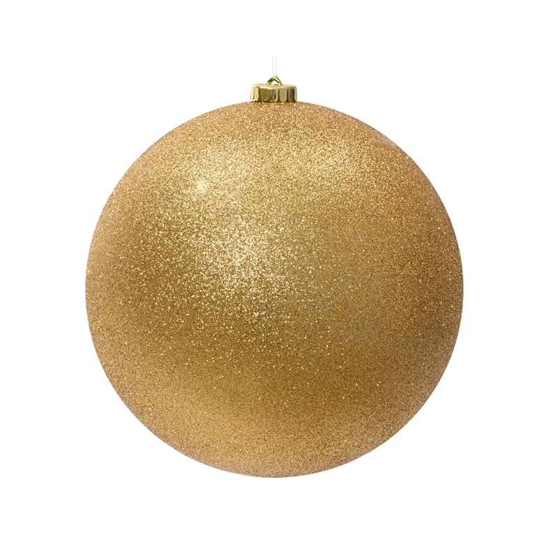 Kerstbal Lichtgoud Glitter - Ø14 cm