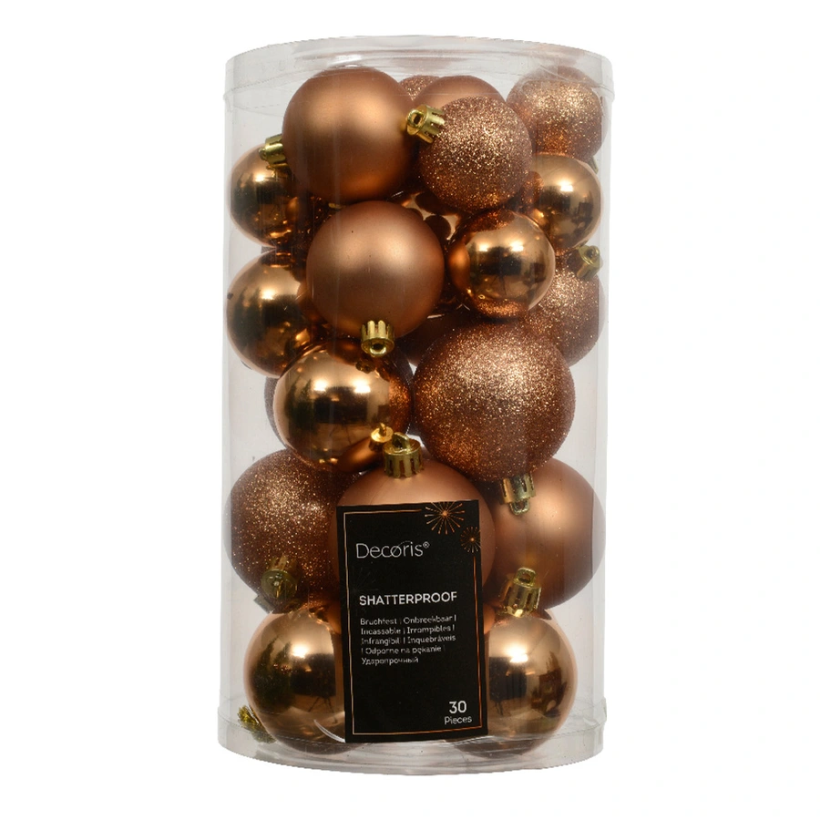 Kerstballen Mix 30 st. - Brandy - afbeelding 1