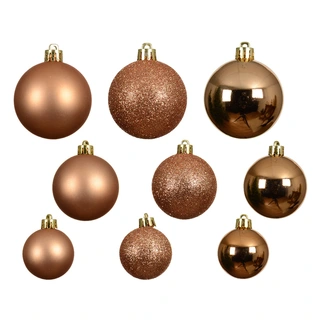 Kerstballen Mix 30 st. - Brandy - afbeelding 2