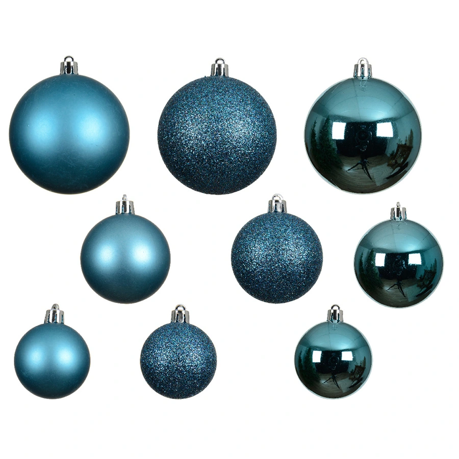 Kerstballen Mix 30 st. - Folk Blue - afbeelding 2